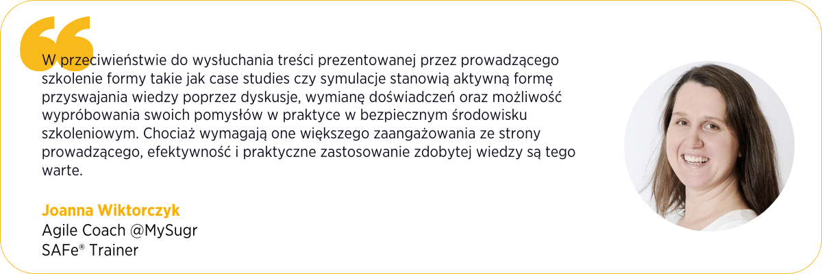 W świecie gdzie spędzamy więcej czasu na streamingu video czy social media niż czytaniu książek, uczestnicy słusznie oczekują i są przyzwyczajeni do przyswajania informacji w formie video. Jest to-5